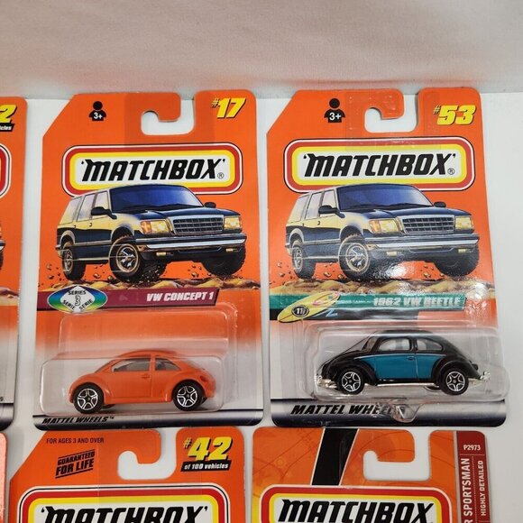 Matchbox Volkswagen Diecast Car Lot of 17 New Beetle Concept 1 Convertible 4x4 - Picture 9 of 16